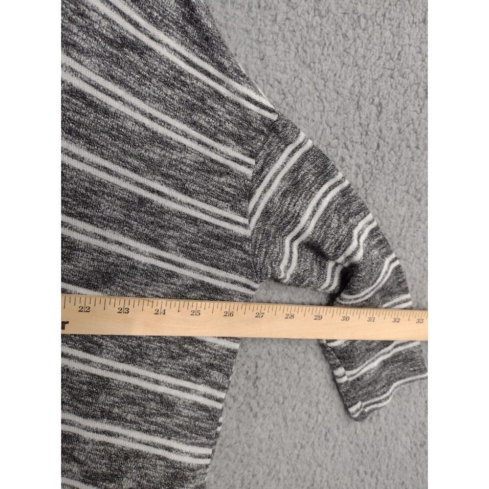 Anthropologie‎ Postmark Mika Oversized Gray White Striped Turtleneck Size Small - Picture 6 of 9